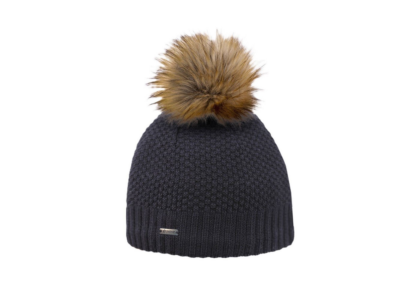 kama Strickmütze (Bommel) A166 Merino - Damen schwarz - 1 Stück von kama