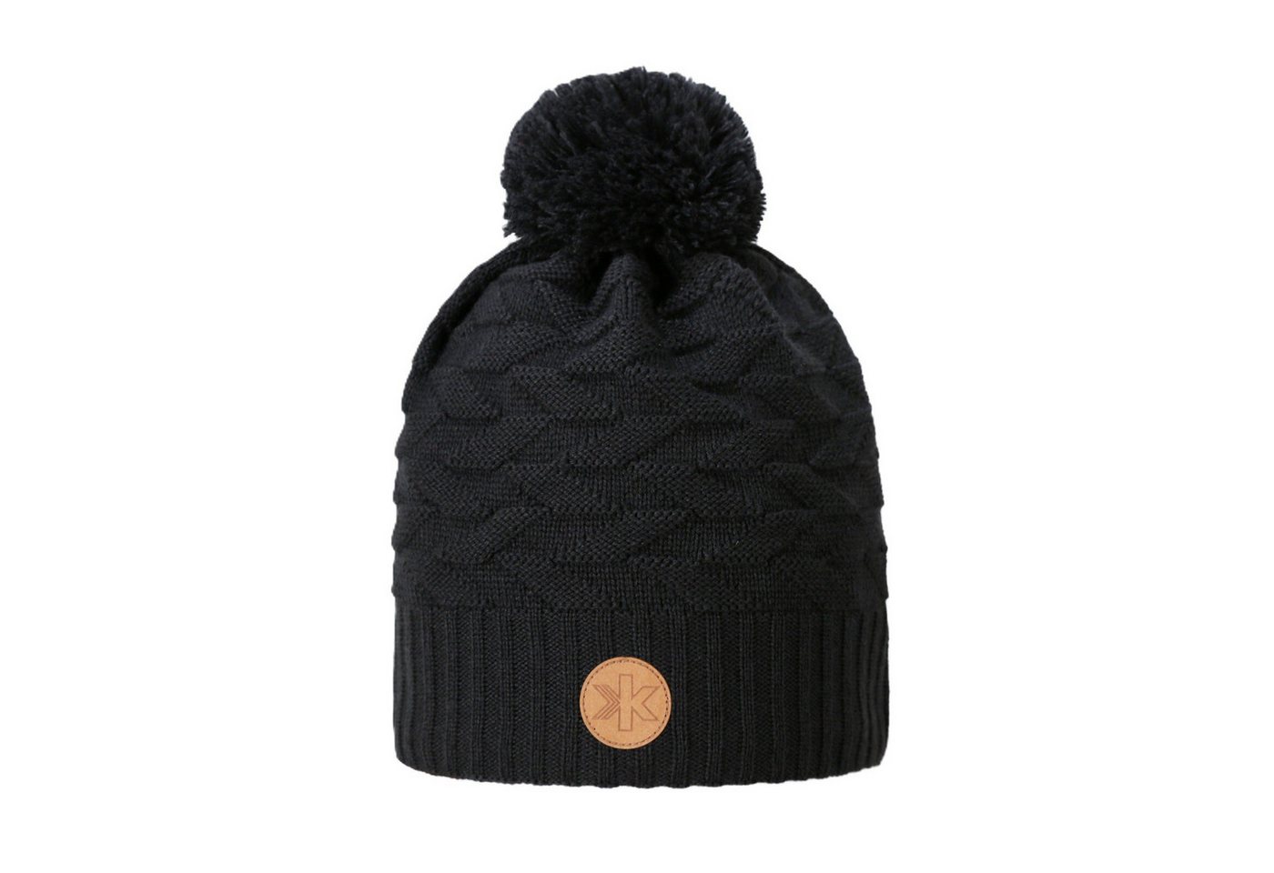 kama Strickmütze (Bommel) AW71 Merino Kamakadze (winddicht) - graphitgrau - 1 Stück von kama