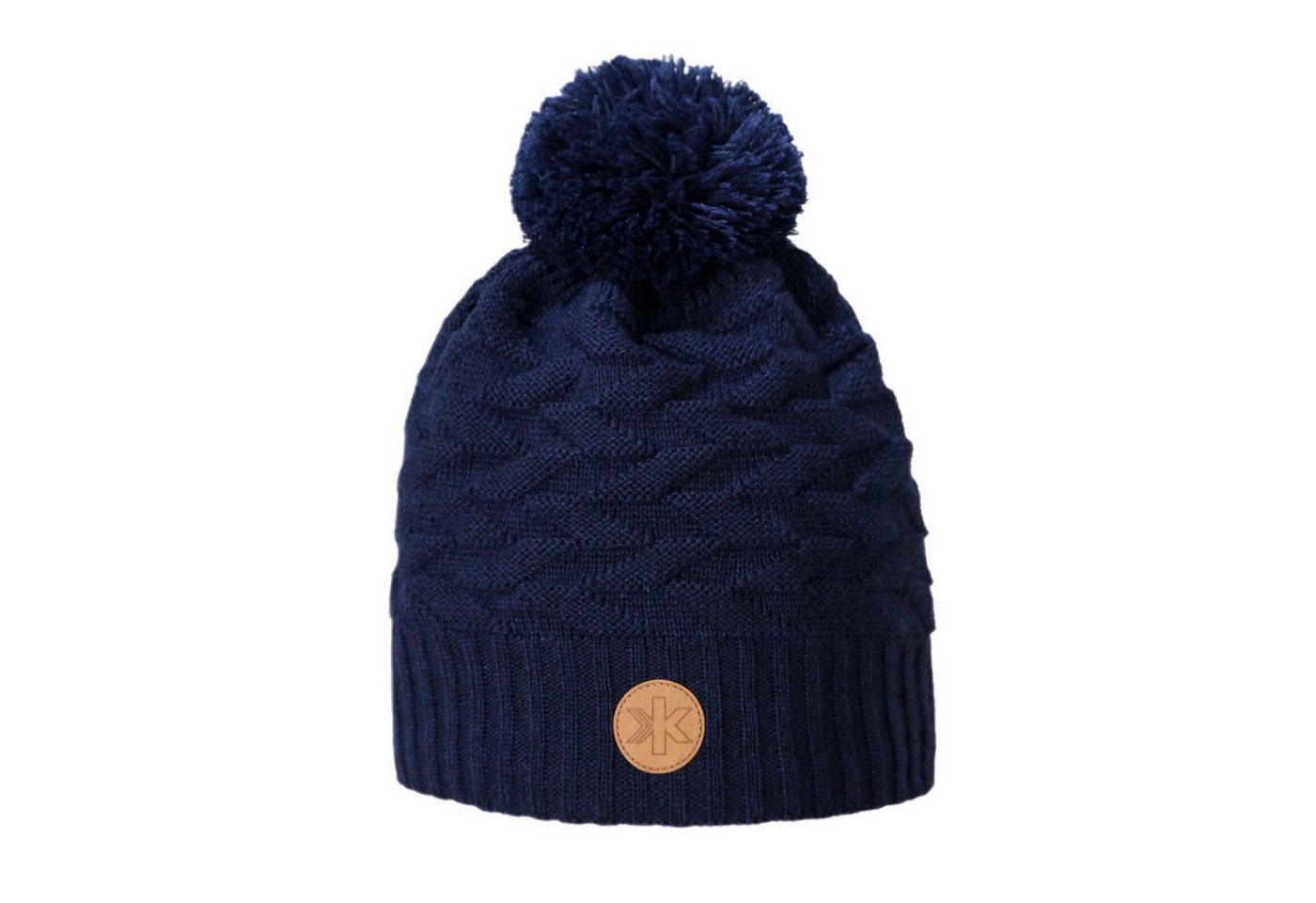 kama Strickmütze (Bommel) AW71 Merino Kamakadze (winddicht) - navyblau - 1 Stück von kama