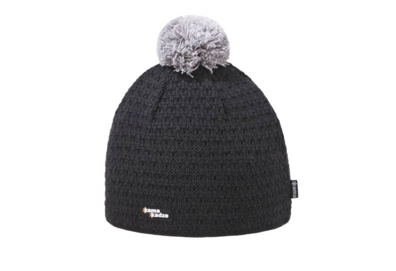 kama Strickmütze (Bommel) K36 Merino Kamakadze - graphitgrau/grau - 1 Stück von kama