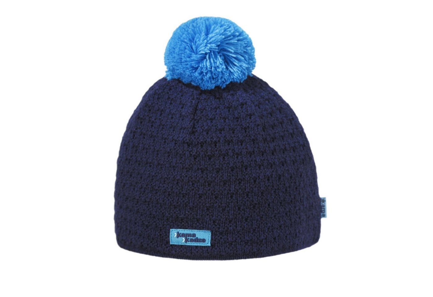 kama Strickmütze (Bommel) K36 Merino Kamakadze - navyblau/blau - 1 Stück von kama