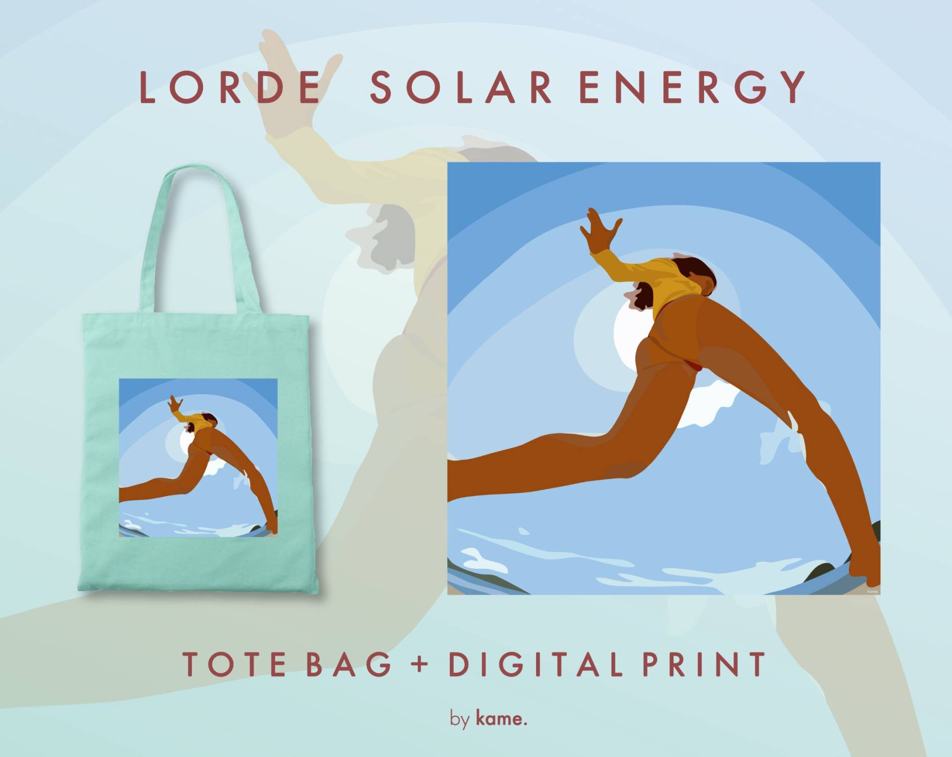 Lorde Totebag Tasche Solar Power Album Cover Poster Digitaldruck von kamegifts