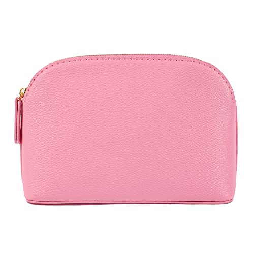 kamumanni Kleine Make-up-Tasche, Kosmetiktasche für Damen, Leder, Beauty-Tasche mit Reißverschluss, Reise-Aufbewahrungstasche für Kosmetik, Pink von kamumanni