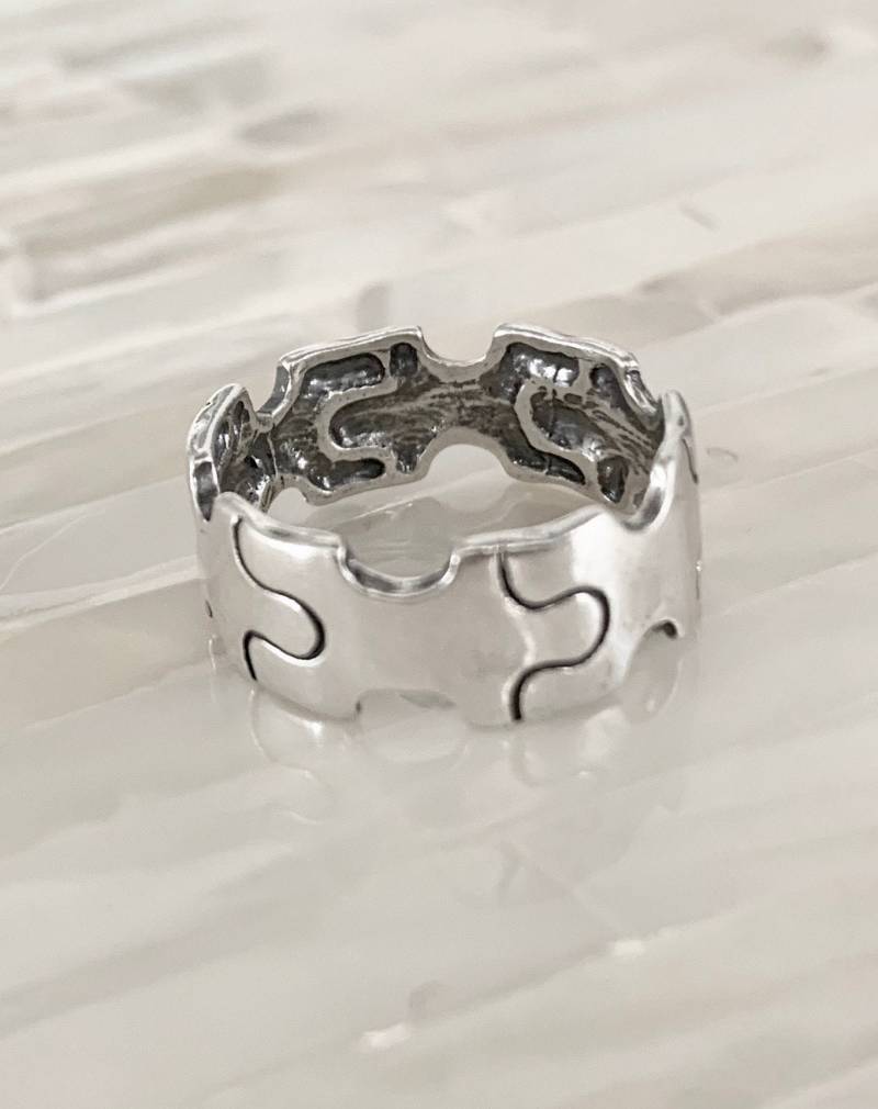 Autismus Ring - Puzzle Bewusstsein Sterling Silber Schmuck Mutter Geschenk Weihnachtsgeschenk von kandsimpressions
