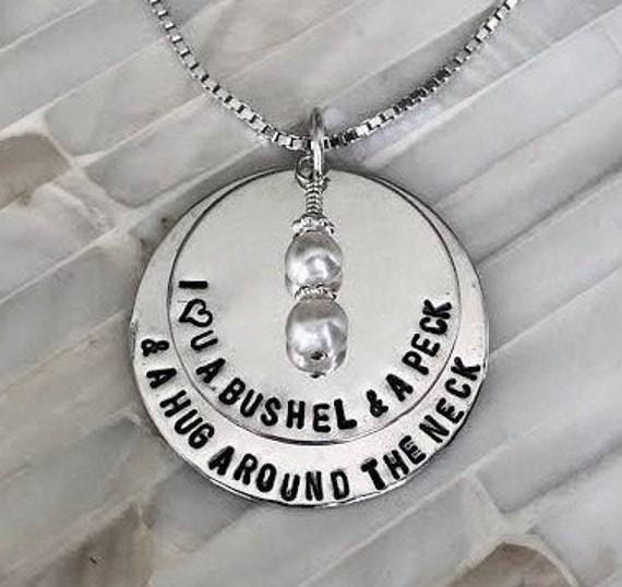 "Halskette "I Love You" - Personalisierter Geburtsstein Anhänger" von kandsimpressions