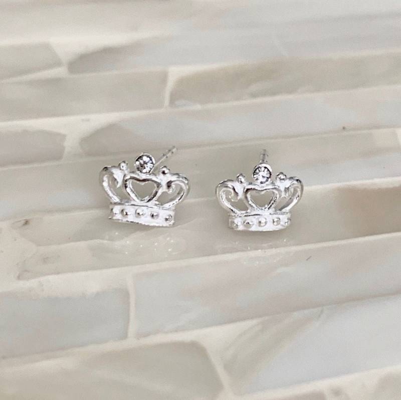 Prinzessinnen Ohrstecker, Sterlingsilber von kandsimpressions