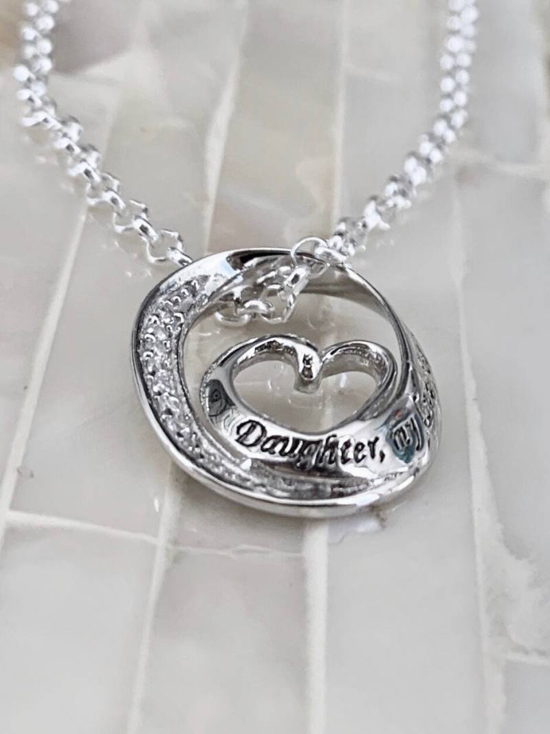 Tochter Meine Liebe Halskette - Sterling Silber Geschenk Für Ihre Weihnachtsgeschenk Vater Mutter Geburtstag von kandsimpressions