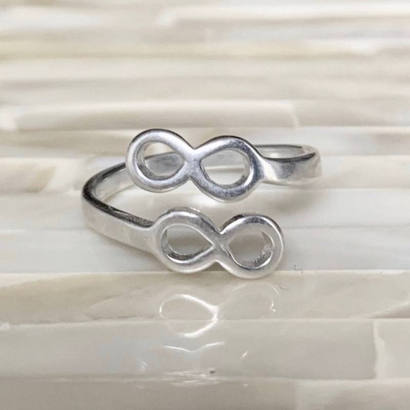 Unendlicher Ring - Unendliche Liebe Ich Liebe Dich Geschenk Valentinstag Unendlichkeit Jahrestagsgeschenk Sterling Silber von kandsimpressions