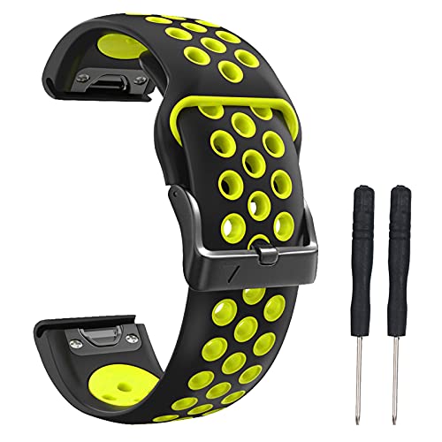 kanee QuickFit Weiche Silikon Armbänder Kompatibel mit Garmin Watch Band Fenix 6/Fenix 5 Ersatz für Fenix 5 Plus/Garmin Instinct/Fenix 6 Pro/Forunner 935/Forunner 945/Approach S60/Quatix 5 kanee QuickFit Weiche Silikon Armbänder Kompatibel mit Garmin Watch Band Fenix 6/Fenix 5 Ersatz für Fenix 5 Plus/Garmin Instinct/Fenix 6 Pro/Forunner 935/Forunner 945/Approach S60/Quatix 5 von kanee