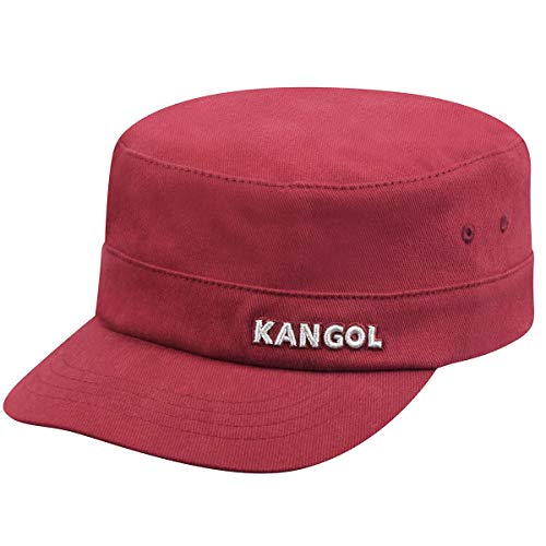 Kangol Flexfit Urban Army Cap Fullcap Armycap Military Damencap Herrencap Damen/Herren - mit Schirm, Hinten geschlossen, Schirm Sommer Frühling-Sommer Herbst-Winter - S/M (54-57 cm) dunkelrot von Kangol