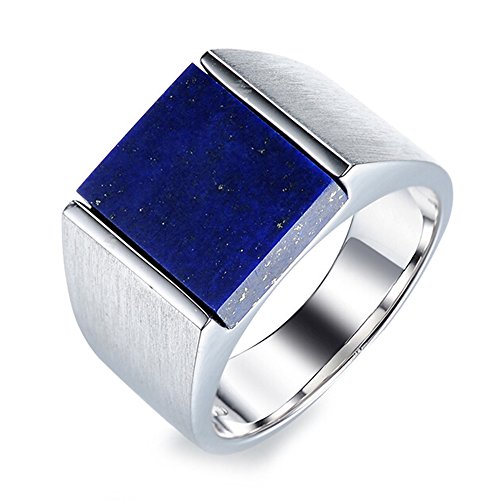 Herren natürlich Afghanistan Apis Lazuli Edelstein Solide 925 Silber Weißgold Plated Verlobungsringe Hochzeit Versprechen mode Band Ring von Kardy