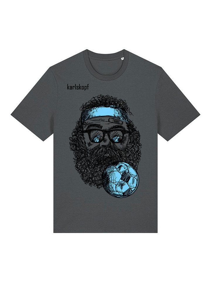 karlskopf Print-Shirt Rundhalsshirt Basic HANDBALLER von karlskopf