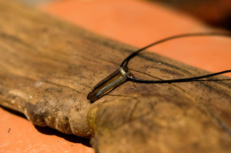 Rauchquarz Anhänger Kette | Kristallstein Mineral Edelstein von karma108crafts