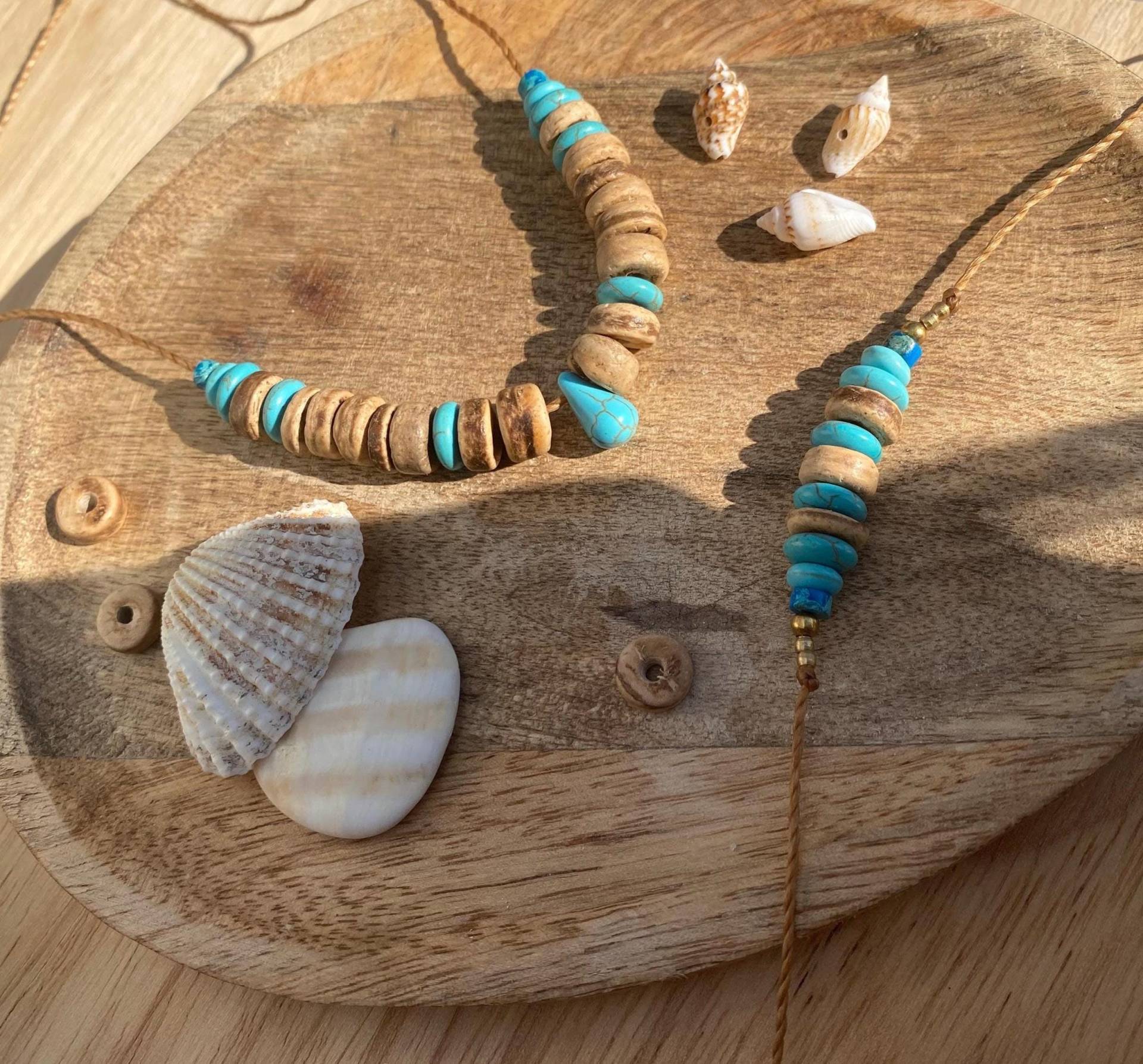 Hippie Kette Im Boho Stil | Makramee-Kette Mit Türkis Festival Schmuck Geschenk Boho - Necklace Armband Und Hippie Kette Im Boho Stil | Makramee-Kette Mit Türkis Festival Schmuck Geschenk Boho - Necklace Armband Und von karmaandcotton2025