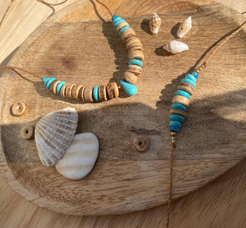 Hippie Kette Im Boho Stil | Makramee-Kette Mit Türkis Festival Schmuck Geschenk Boho - Necklace Armband Und Hippie Kette Im Boho Stil | Makramee-Kette Mit Türkis Festival Schmuck Geschenk Boho - Necklace Armband Und von karmaandcotton2025