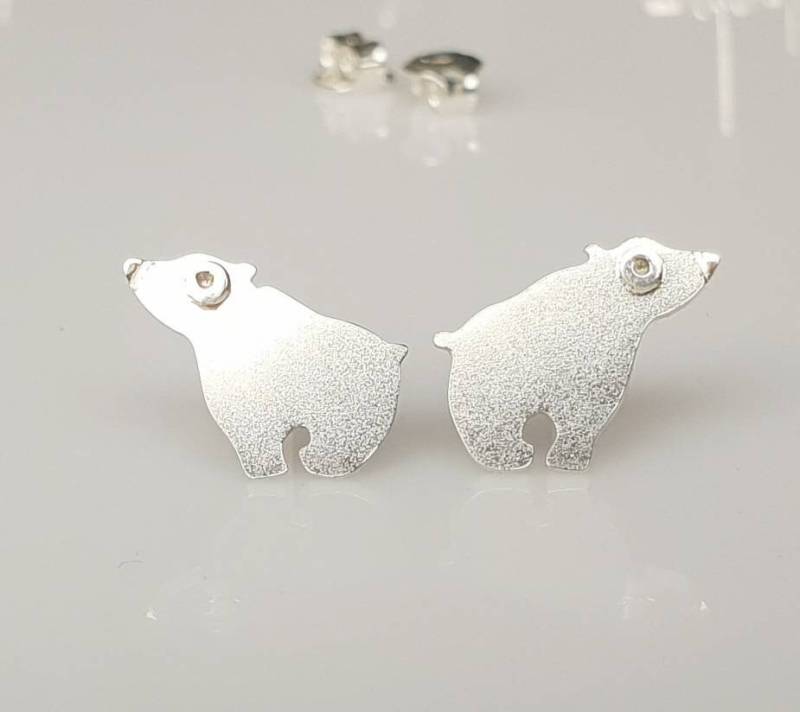 Bär Braun Ohrstecker Sterling Silber Mini Zoo von karramba