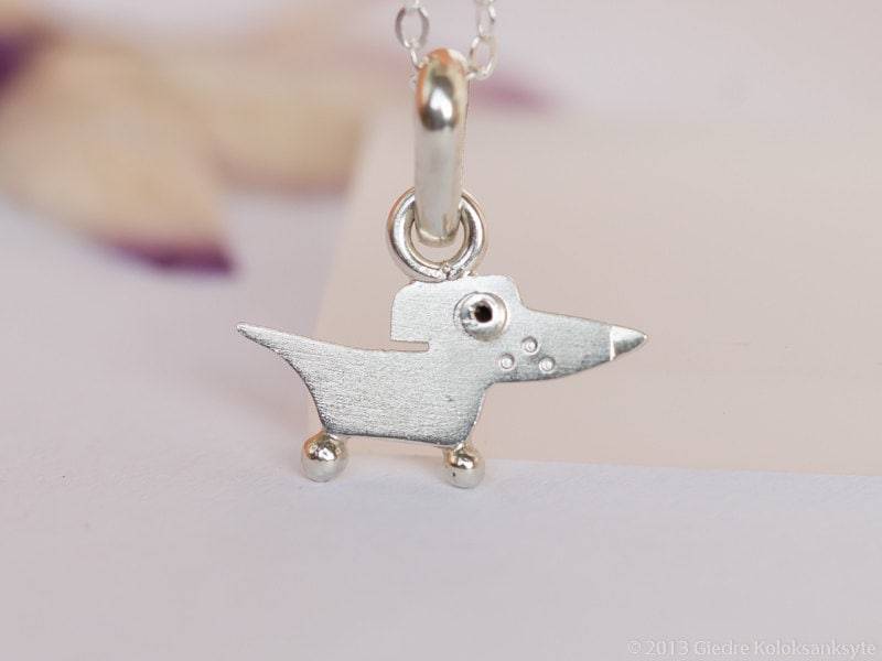 Dog Anhänger Sterling Silber Mini Zoo Serie von karramba