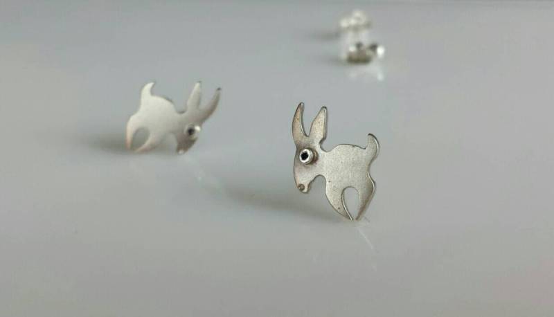 Gazelle Silber Ohrstecker Von Mini Zoo von karramba