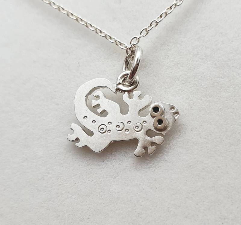 Gecko Charm Anhänger Sterling Silber Serie Mini Zoo von karramba