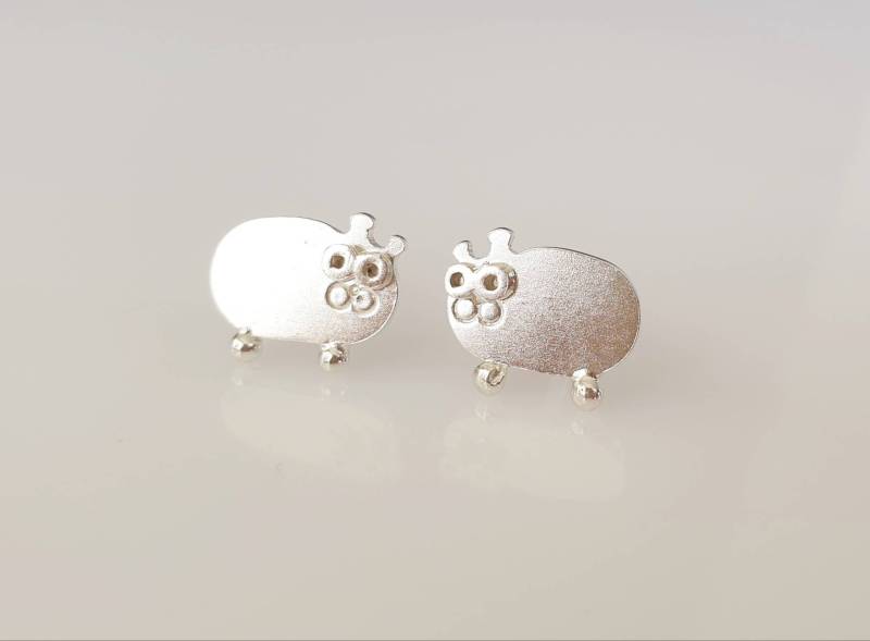 Hamster Ohrstecker Sterling Silber Mini Zoo Serie von karramba