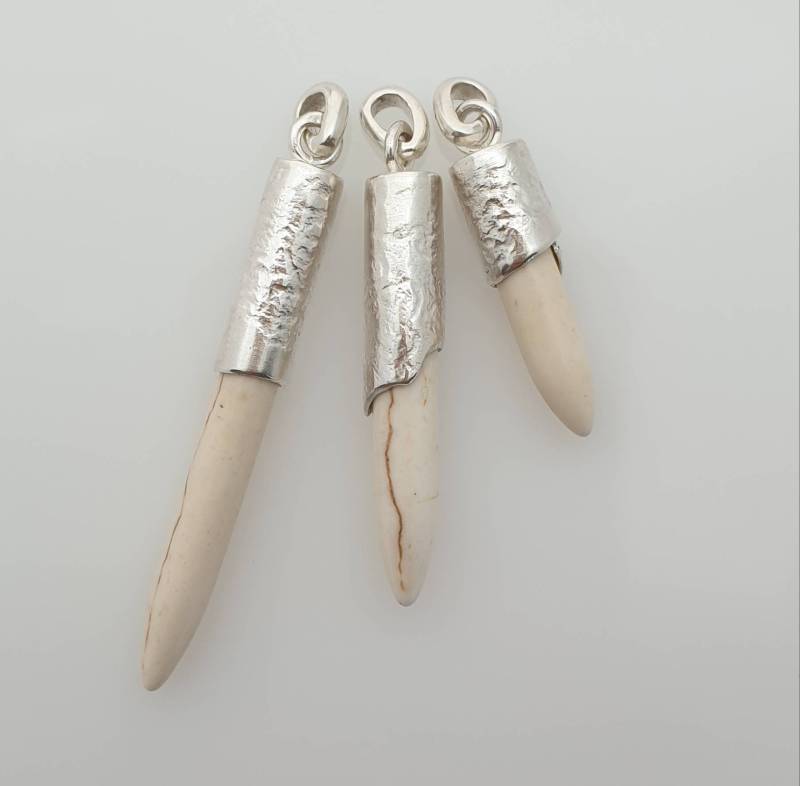 Howlith Sterling Silber Charm Stein Anhänger Spitze von karramba