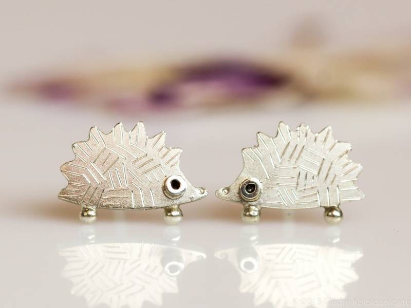 Igel Ohrstecker 925Er Silber Mini Zoo von karramba