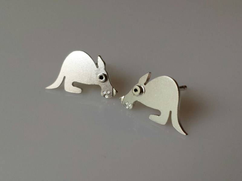 Känguru Ohrstecker Sterling Silber Mini Zoo von karramba