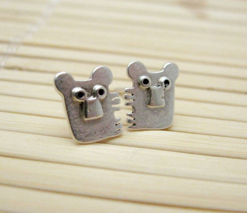 Koala Ohrstecker Sterling Silber Mini Zoo Serie von karramba