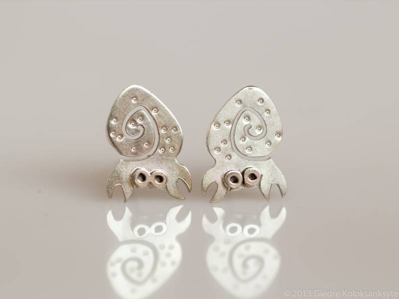 Krabbe Sterling Silber Ohrstecker Mini Zoo-Serie von karramba