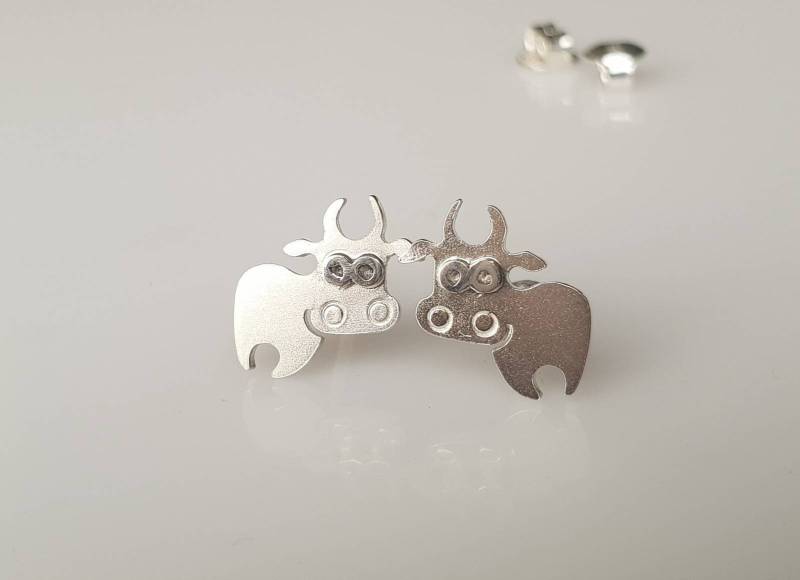 Kuh Silber Ohrstecker von karramba