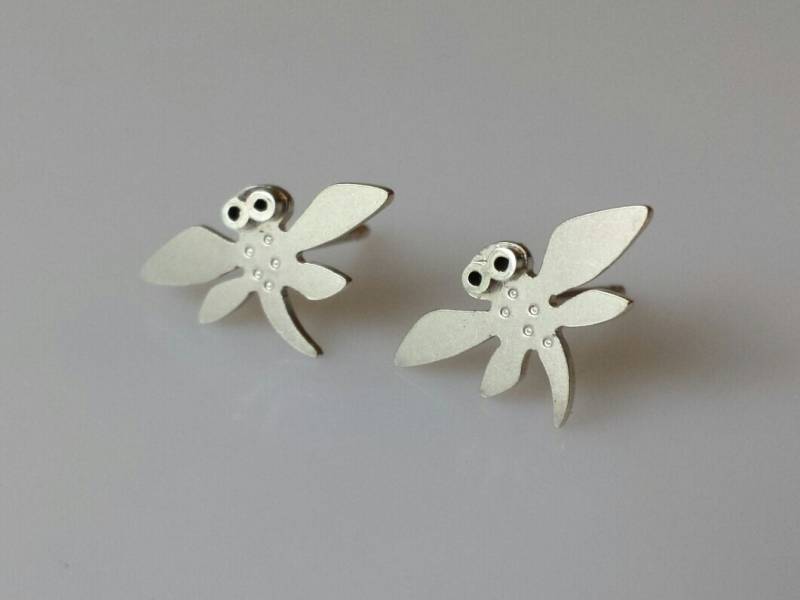 Libelle Ohrstecker Sterling Silber Mini Zoo von karramba