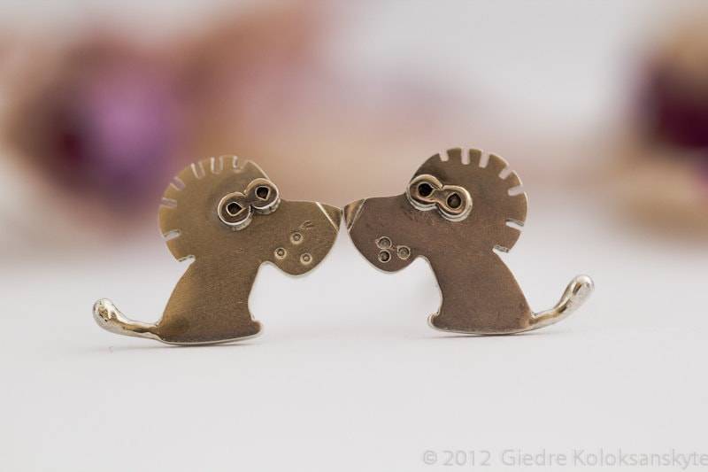 Löwen Ohrstecker Sterling Silber Mini Zoo Serie von karramba