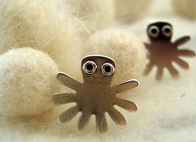 Octopus Sterling Silber Ohrstecker Mini Zoo Serie von karramba
