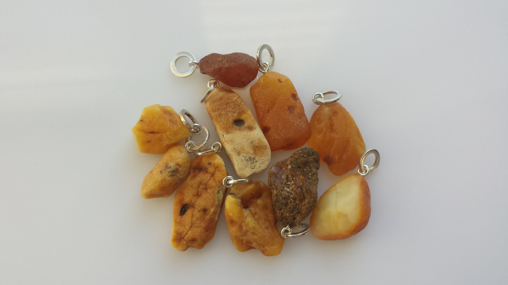 Raw Amber Silber Charm Designer Anhänger von karramba