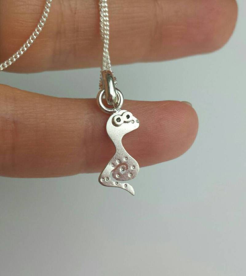 Schlange Silber Charm Halskette Aus Der Mini Zoo Serie von karramba