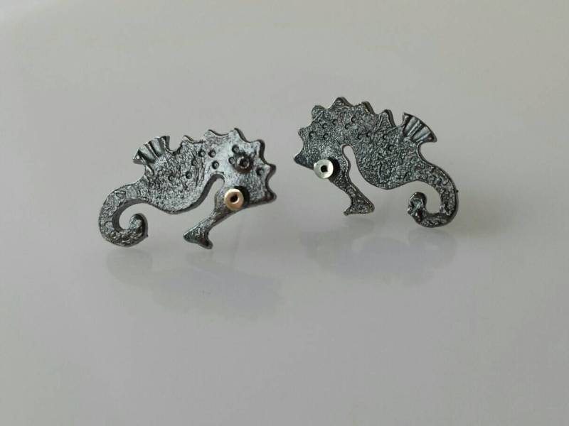 Seepferdchen Silber Ohrstecker Aus Der Mini Zoo Serie von karramba