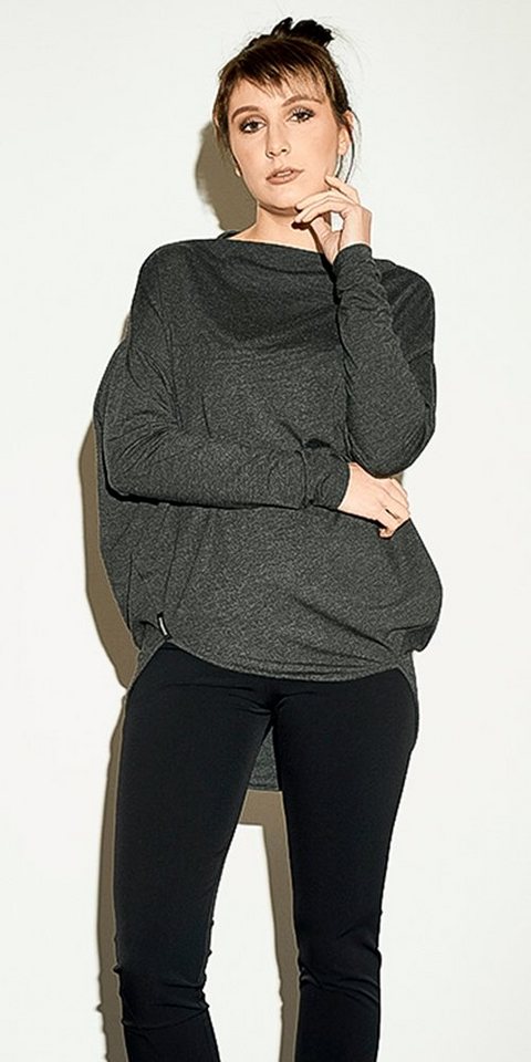 kaseee 2-in-1-Langarmshirt legeres kaseee Oberteil dunkelgrau meliert beidseitig tragbar kaseee 2-in-1-Langarmshirt legeres kaseee Oberteil dunkelgrau meliert beidseitig tragbar von kaseee