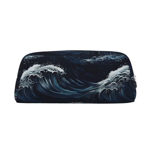 Federmäppchen, Motiv: Ozeanwellen in Blau, Federmäppchen mit Reißverschluss, tragbares Schreibwaren-Organizer, Federmäppchen – Büro und Reisen, Silber, One Size, Art-Deco Federmäppchen, Motiv: Ozeanwellen in Blau, Federmäppchen mit Reißverschluss, tragbares Schreibwaren-Organizer, Federmäppchen – Büro und Reisen, Silber, One Size, Art-Deco von kastiong