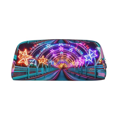 Federmäppchen mit Achterbahn-Aufdruck, Federmäppchen mit Reißverschluss, tragbares Schreibwaren-Organizer, Federmäppchen – Büro und Reisen, Silber, One Size, Art-Deco Federmäppchen mit Achterbahn-Aufdruck, Federmäppchen mit Reißverschluss, tragbares Schreibwaren-Organizer, Federmäppchen – Büro und Reisen, Silber, One Size, Art-Deco von kastiong