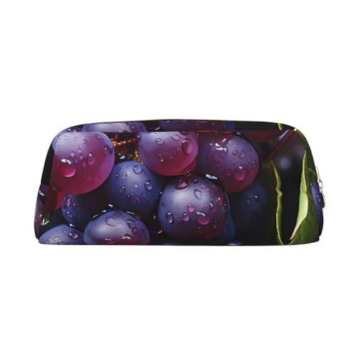 Federmäppchen mit Aufdruck "Fresh Grapes", Federmäppchen mit Reißverschluss, tragbares Schreibwaren-Organizer, Federmäppchen – Büro und Reisen, Gold, One Size, Art-Deco von kastiong