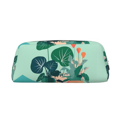 Federmäppchen mit Cartoon-Motiv und grünen Pflanzen für den Innenbereich, Federmäppchen mit Reißverschluss, tragbares Schreibwaren-Organizer, Federmäppchen – Büro und Reisen, Silber, One Size Federmäppchen mit Cartoon-Motiv und grünen Pflanzen für den Innenbereich, Federmäppchen mit Reißverschluss, tragbares Schreibwaren-Organizer, Federmäppchen – Büro und Reisen, Silber, One Size von kastiong