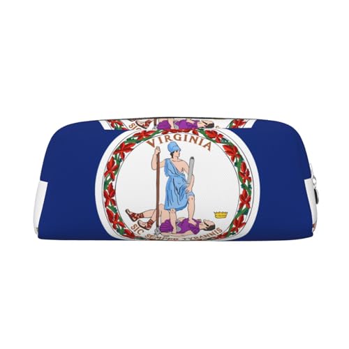 Federmäppchen mit Flaggenmotiv von Virginia, Federmäppchen mit Reißverschluss, tragbares Schreibwaren-Organizer, Federmäppchen – Büro und Reisen, Silber, One Size, Art-Deco Federmäppchen mit Flaggenmotiv von Virginia, Federmäppchen mit Reißverschluss, tragbares Schreibwaren-Organizer, Federmäppchen – Büro und Reisen, Silber, One Size, Art-Deco von kastiong