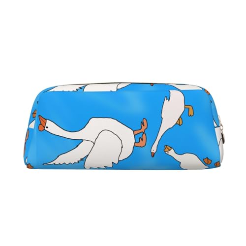 Federmäppchen mit Gänsehaus-Druck, Federmäppchen mit Reißverschluss, tragbares Schreibwaren-Organizer, Federmäppchen – Büro und Reisen, Gold, One Size, Art-Deco von kastiong