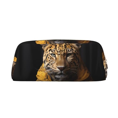 Federmäppchen mit Leopardenmuster in Lederjacke, Federmäppchen mit Reißverschluss, tragbares Schreibwaren-Organizer, Federmäppchen – Büro und Reisen, gold, Einheitsgröße, Art déco Federmäppchen mit Leopardenmuster in Lederjacke, Federmäppchen mit Reißverschluss, tragbares Schreibwaren-Organizer, Federmäppchen – Büro und Reisen, gold, Einheitsgröße, Art déco von kastiong