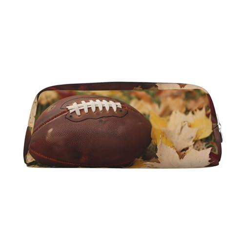 Federmäppchen mit Motiv Fußball mit Blättern, Federmäppchen mit Reißverschluss, tragbares Schreibwaren-Organizer, Federmäppchen – Büro und Reisen, Silber, One Size, Art-Deco Federmäppchen mit Motiv Fußball mit Blättern, Federmäppchen mit Reißverschluss, tragbares Schreibwaren-Organizer, Federmäppchen – Büro und Reisen, Silber, One Size, Art-Deco von kastiong