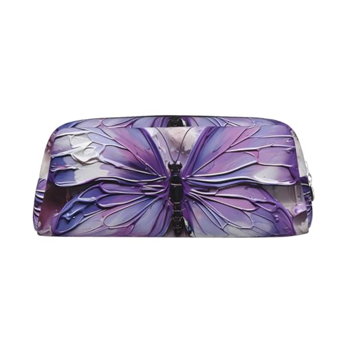 Federmäppchen mit Ölgemälde, Schmetterlings-Druck, Federmäppchen mit Reißverschluss, tragbares Schreibwaren-Organizer, Federmäppchen – Büro und Reisen, Silber, One Size, Art-Deco von kastiong