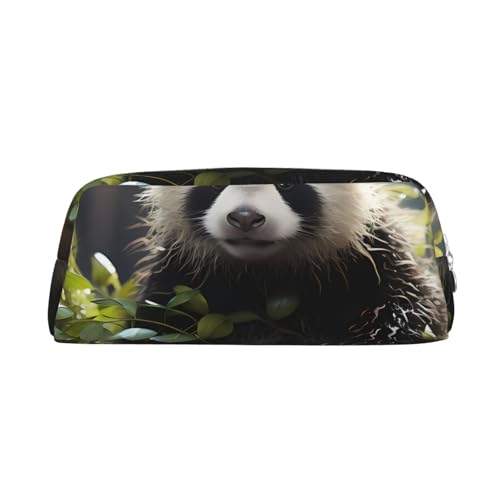 Federmäppchen mit Panda-Motiv im Wald, Federmäppchen mit Reißverschluss, tragbares Schreibwaren-Organizer, Federmäppchen – Büro und Reisen, Silber, One Size, Art-Deco Federmäppchen mit Panda-Motiv im Wald, Federmäppchen mit Reißverschluss, tragbares Schreibwaren-Organizer, Federmäppchen – Büro und Reisen, Silber, One Size, Art-Deco von kastiong