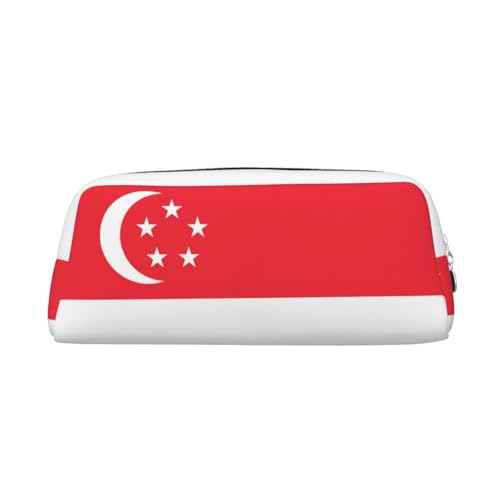 Federmäppchen mit Singapur-Flagge, Federmäppchen mit Reißverschluss, tragbares Schreibwaren-Organizer, Federmäppchen – Büro und Reisen, Silber, One Size, Art-Deco Federmäppchen mit Singapur-Flagge, Federmäppchen mit Reißverschluss, tragbares Schreibwaren-Organizer, Federmäppchen – Büro und Reisen, Silber, One Size, Art-Deco von kastiong