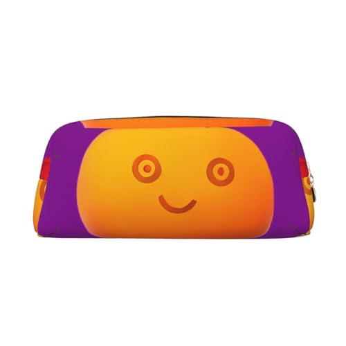 Federmäppchen mit Smiley-Aufdruck, Federmäppchen mit Reißverschluss, tragbares Schreibwaren-Organizer, Federmäppchen – Büro und Reisen, Gold, One Size, Art-Deco von kastiong