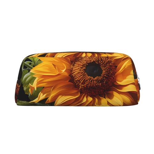 Federmäppchen mit Sonnenblumen-Druck, Federmäppchen mit Reißverschluss, tragbares Schreibwaren-Organizer, Federmäppchen – Büro und Reisen, Silber, One Size, Art-Deco Federmäppchen mit Sonnenblumen-Druck, Federmäppchen mit Reißverschluss, tragbares Schreibwaren-Organizer, Federmäppchen – Büro und Reisen, Silber, One Size, Art-Deco von kastiong